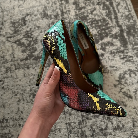 Steve Madden Proto teal snake skin - Picture 1 of 4